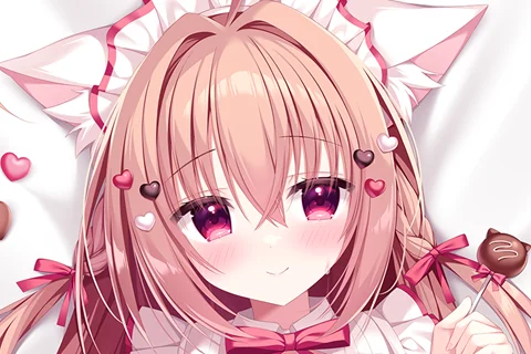 白もち桜 メイドひかりちゃん 抱き枕カバー 表 サムネイル